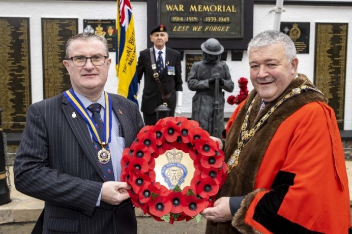 Mayor attends Armistice Day service in Ballymoney