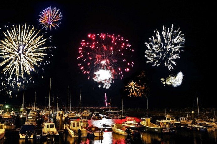 Fireworks display marks the start of the Auld Lammas Fair in Ballycastle