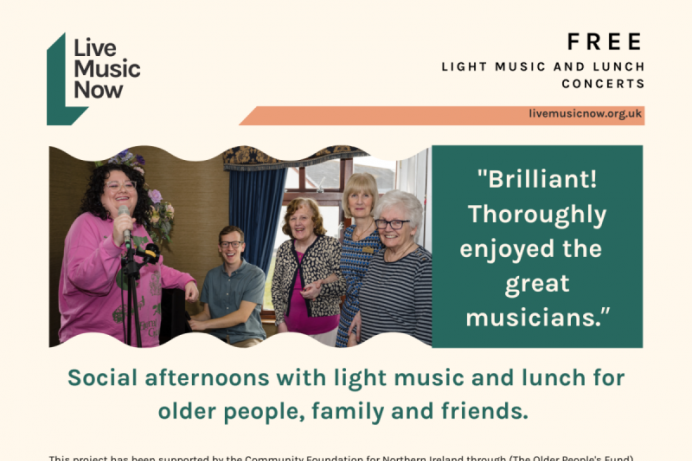 ‘Live Music Now’ brings free lunchtime concerts for seniors to Roe Valley Arts and Cultural Centre