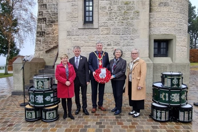 Council delegation attends Ulster Memorial Tower centenary commemoration