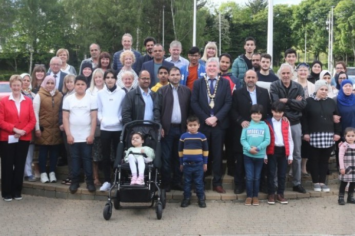 Syrian group welcomed by the Mayor to Cloonavin