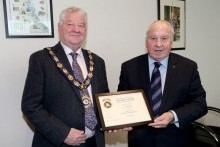 Mayor pays tribute to Dessie Stewart for long service to Shipwrecked Mariners’ Society
