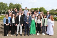 Mayor greets choristers from Texas at special reception in Coleraine